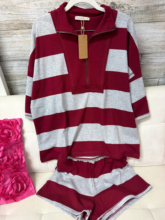 French Terry striped set 2pc set