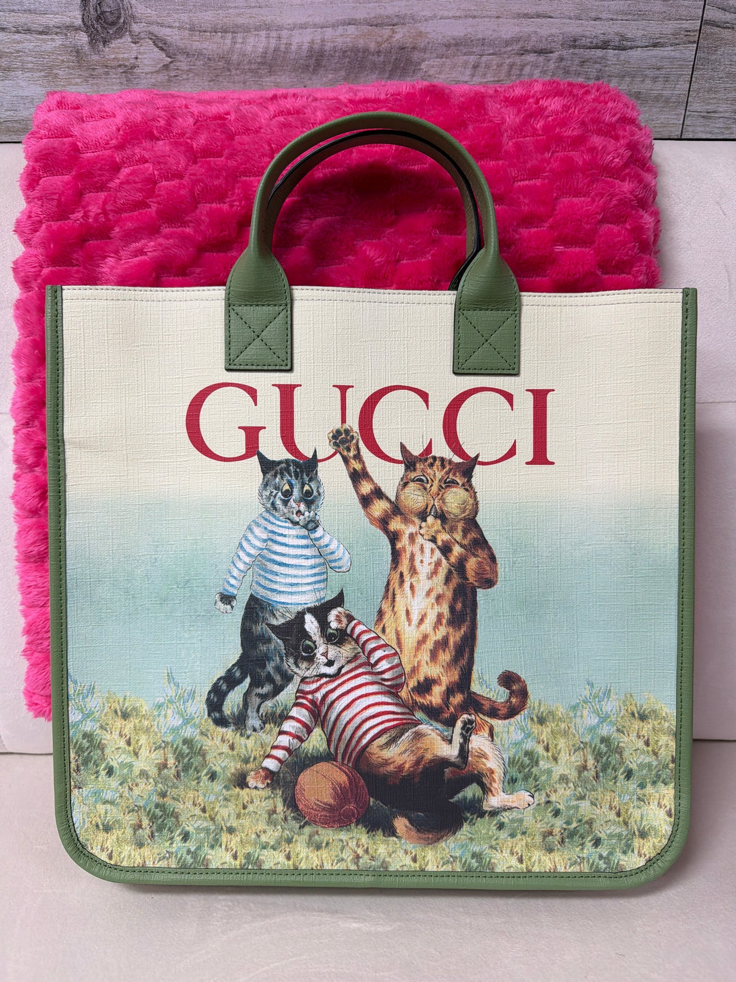 Pre Loved Collector Gucci Cat print Tote #210
