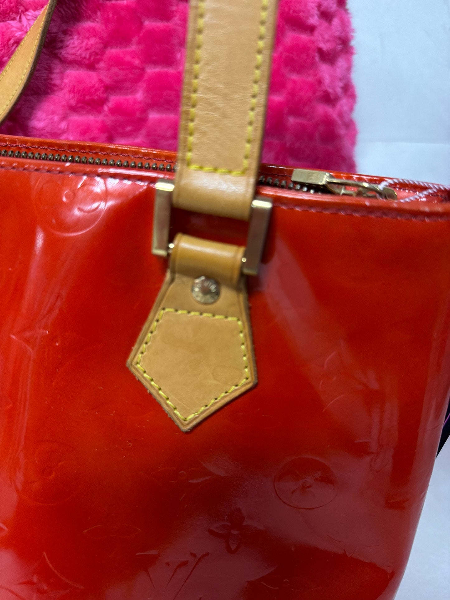 Pre Loved Red Vernis Houston bag #209