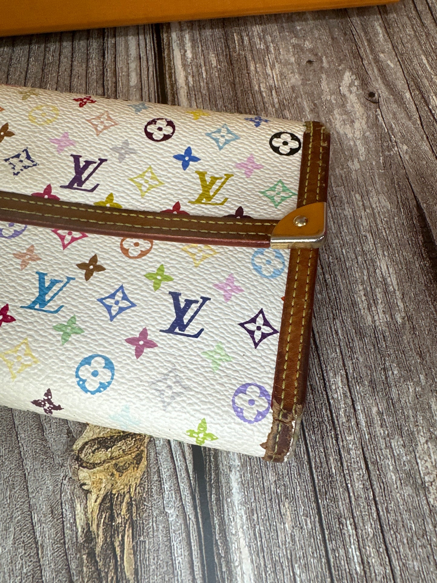 pre loved LV mutli color wallet #37