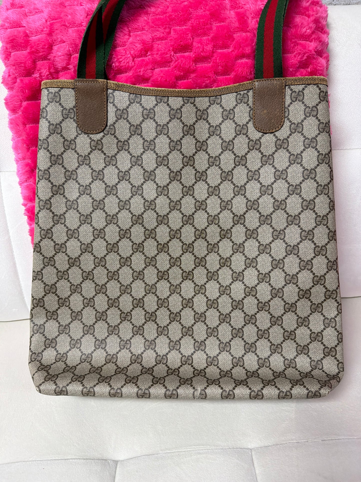 Pre Loved Vintage Gucci Supreme Sherryline Tote #214