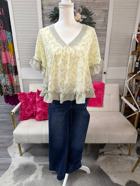 Tummy control flare denim jeans