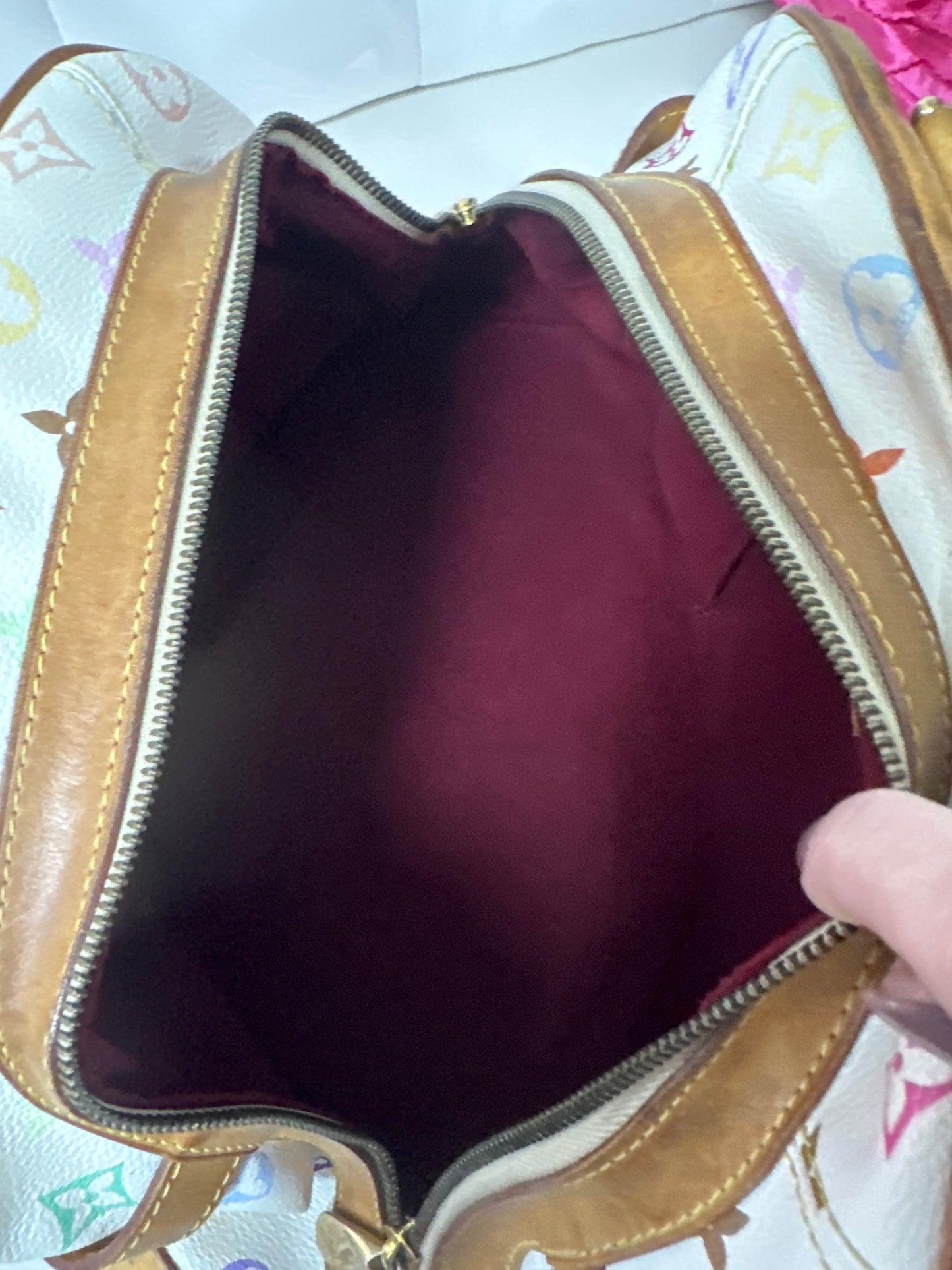 LV multi color shoulder preloved #135
