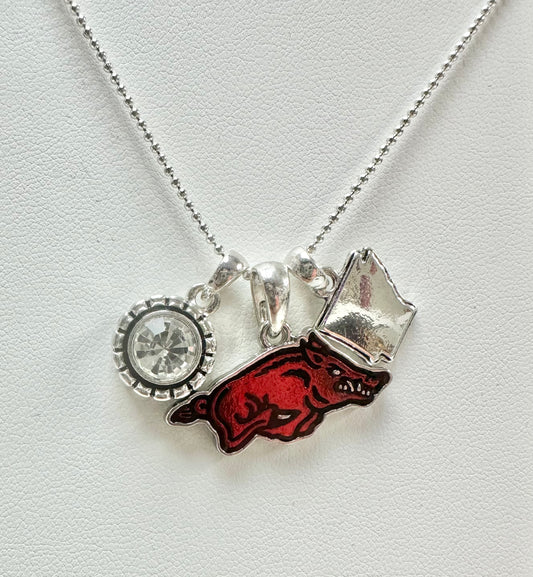 Razorback home sweet home necklace