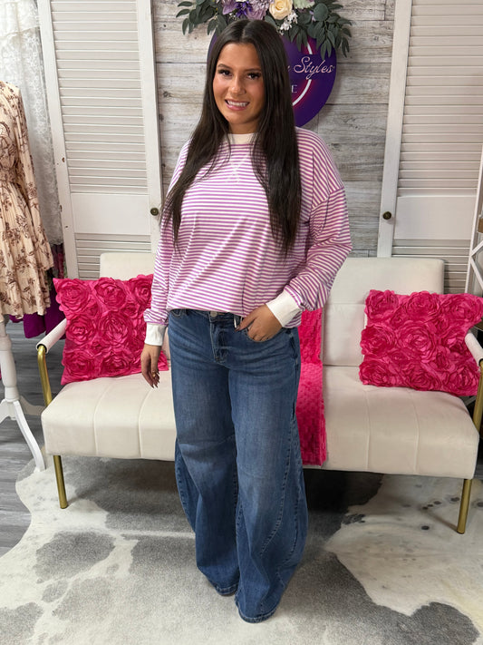 Striped Band Pullover lightweight