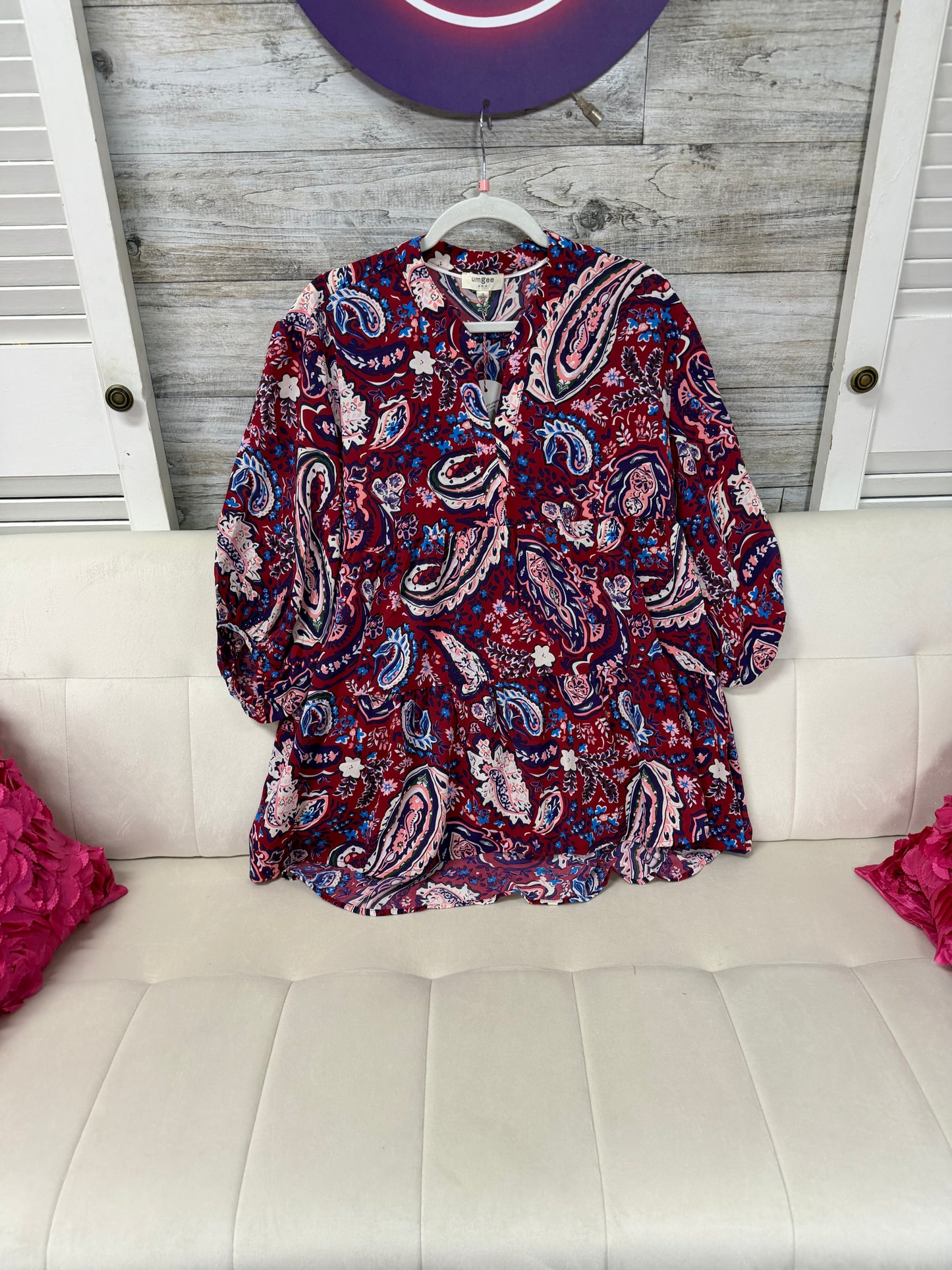 long sleeve floral print umgee