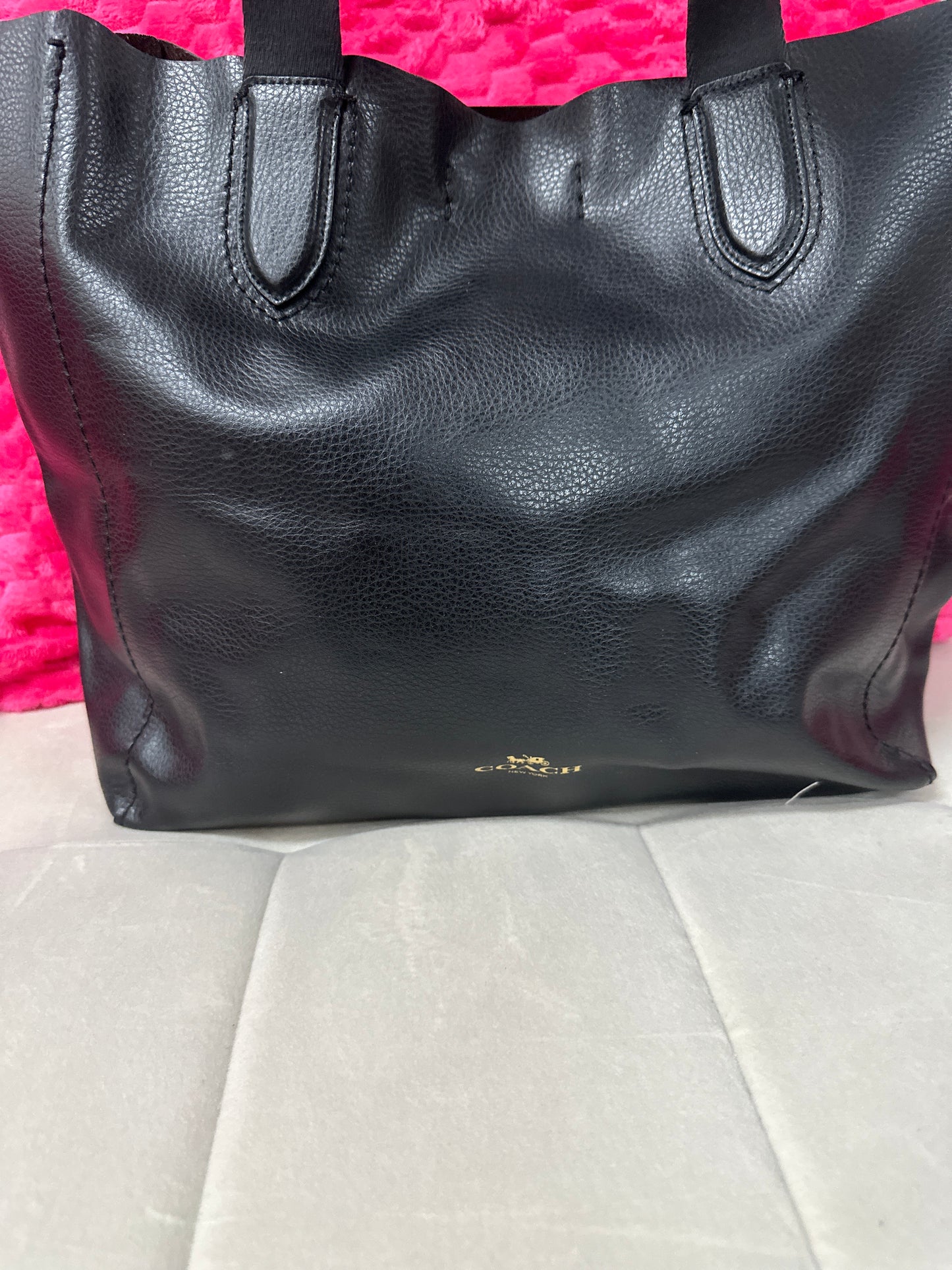Coach black tote preloved