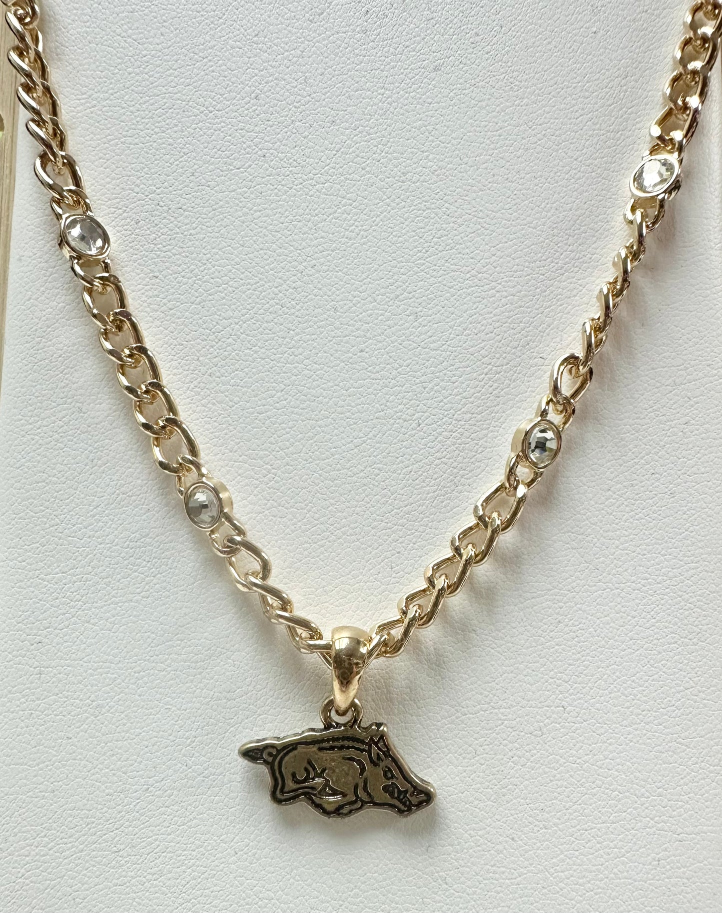 Razorback gold Lydia necklace