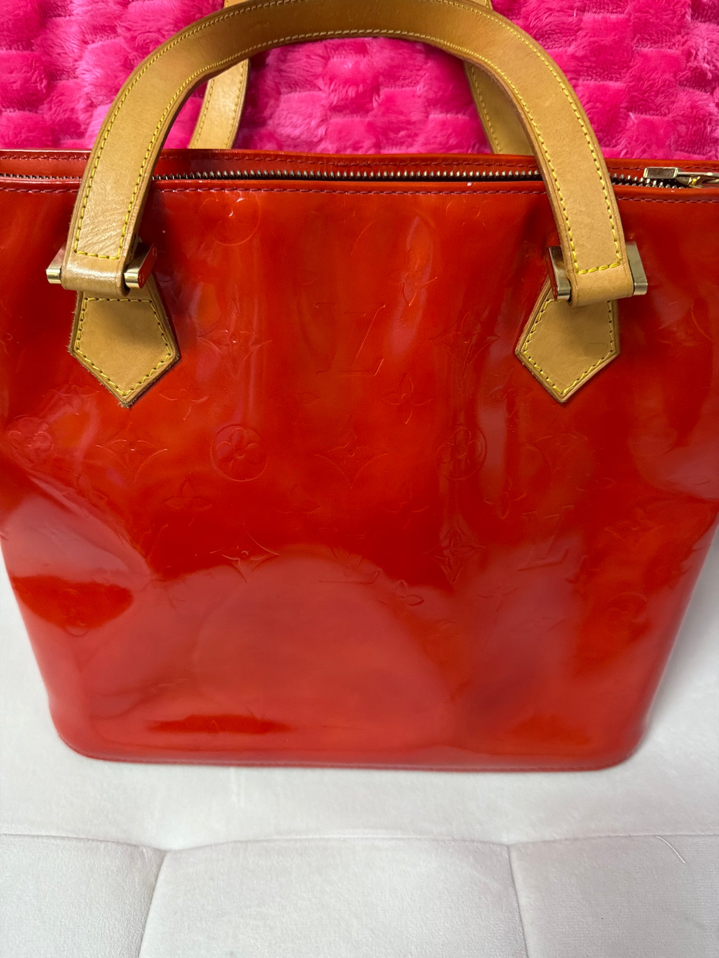 Pre Loved Red Vernis Houston bag #209