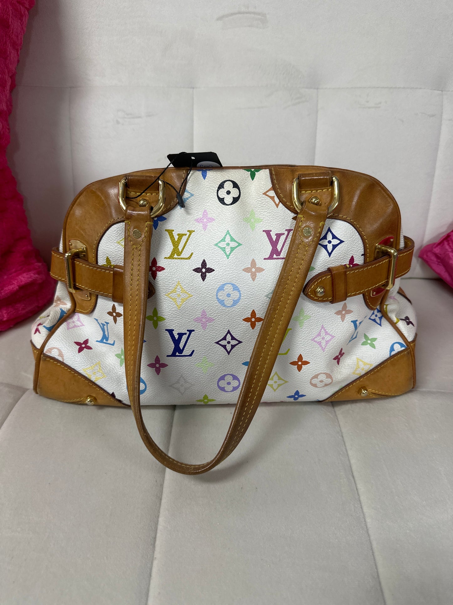 LV multi color shoulder preloved #135