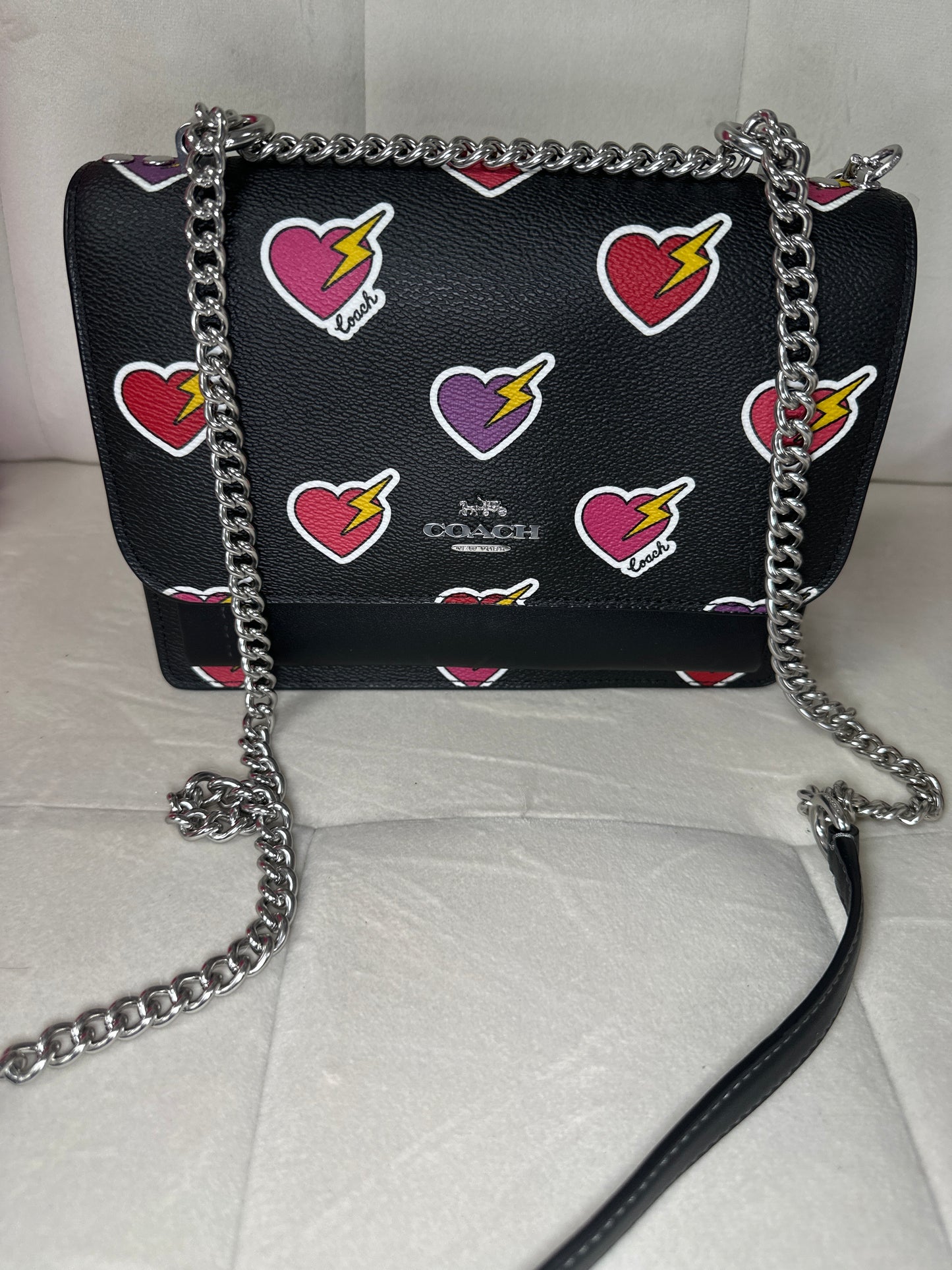 NWT Coach black w heart