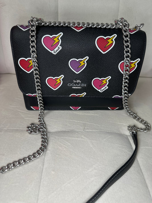 NWT Coach black w heart