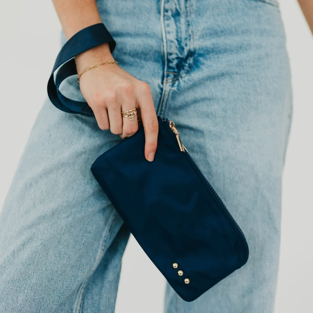 The cove double zip nylon wristlet wallet
