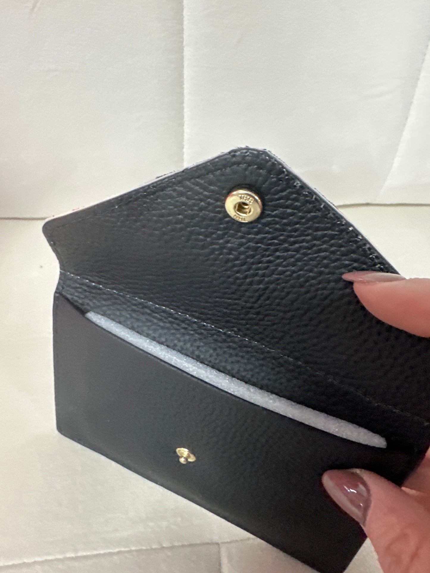 Upcycled Burberry snap card holder