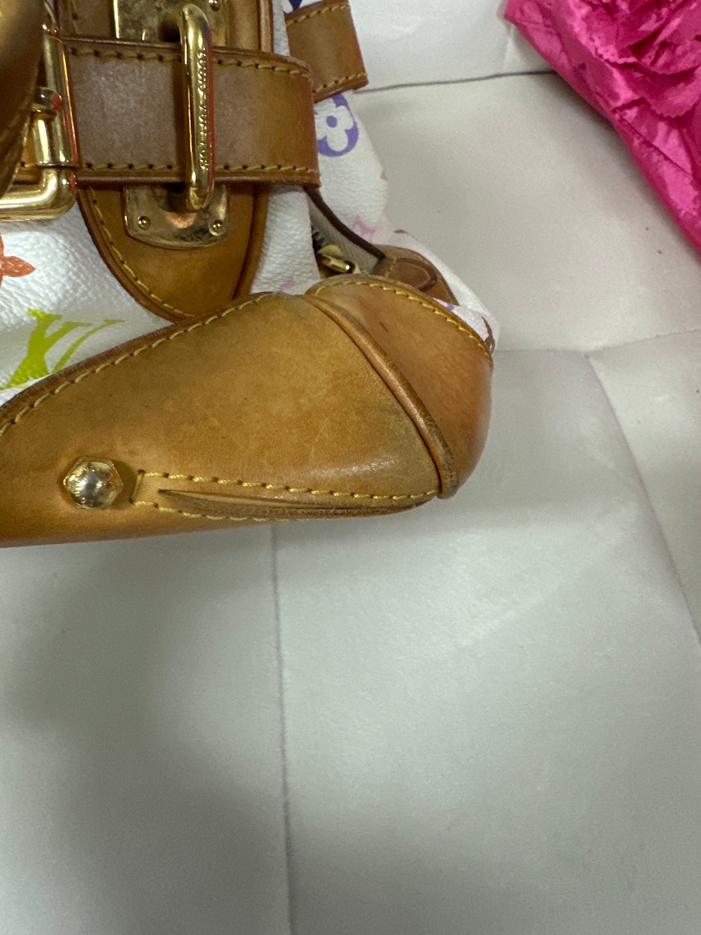 LV multi color shoulder preloved #135