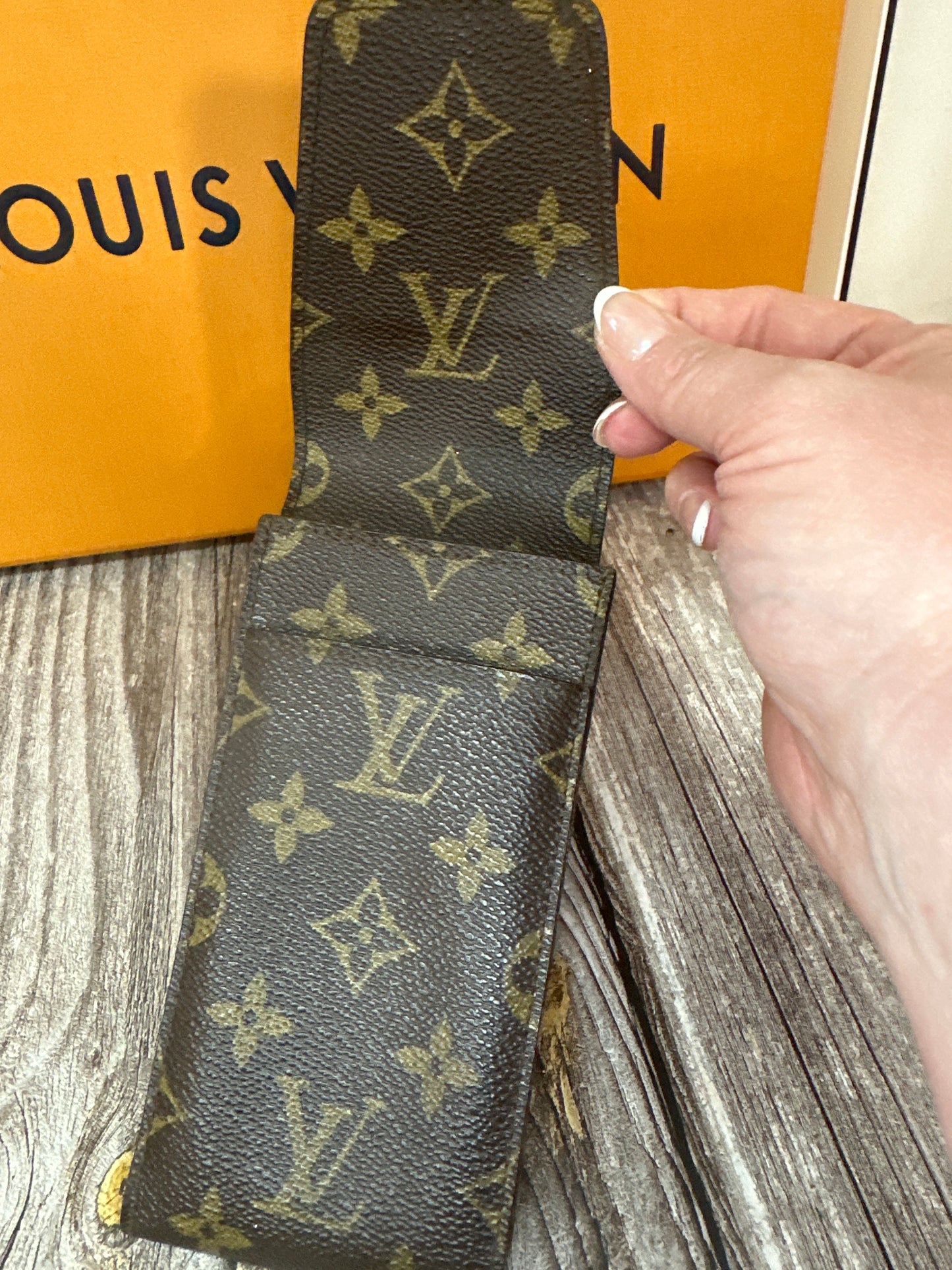 pre loved LV large eyeglass case #10