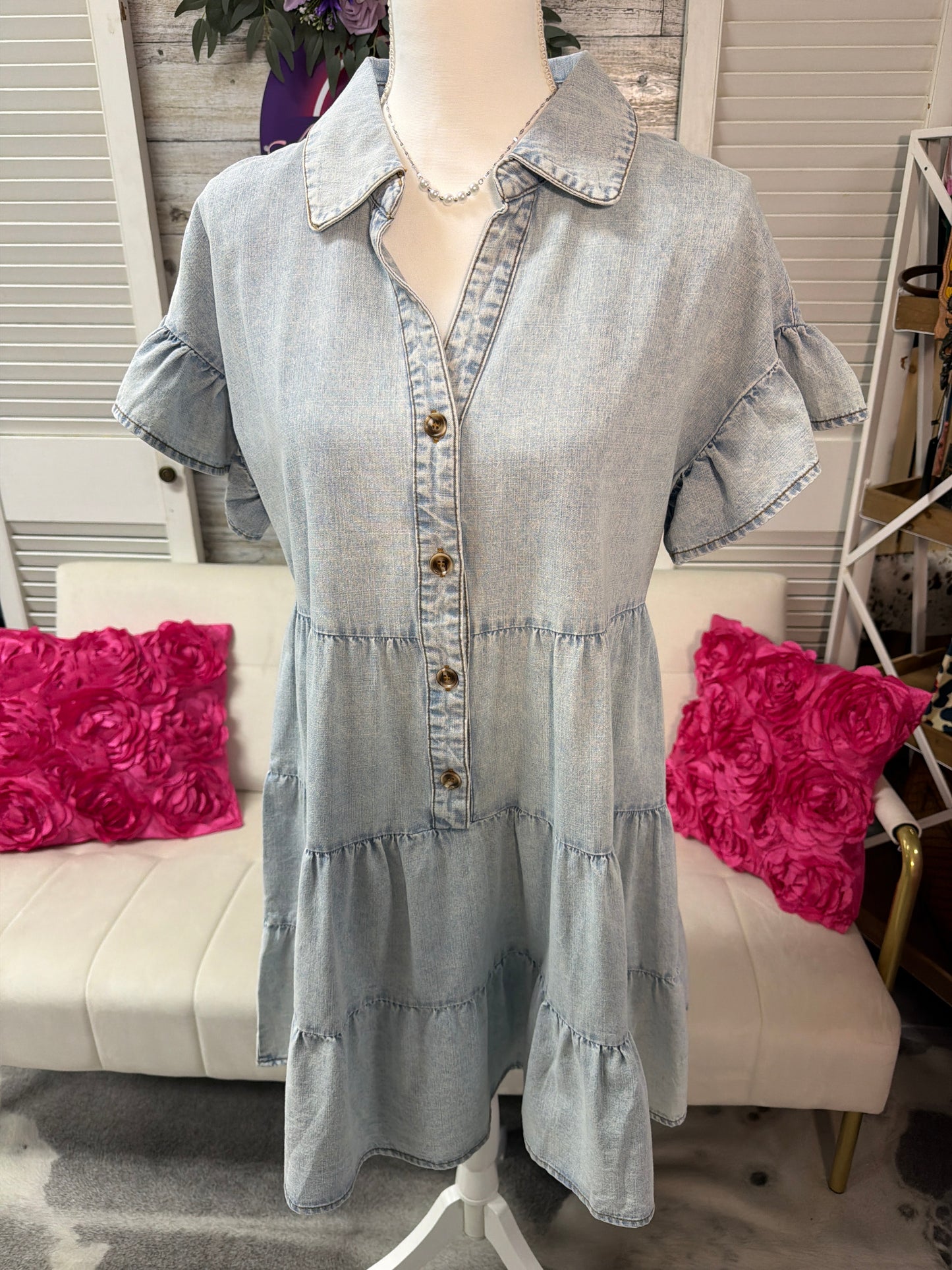 Light denim dress