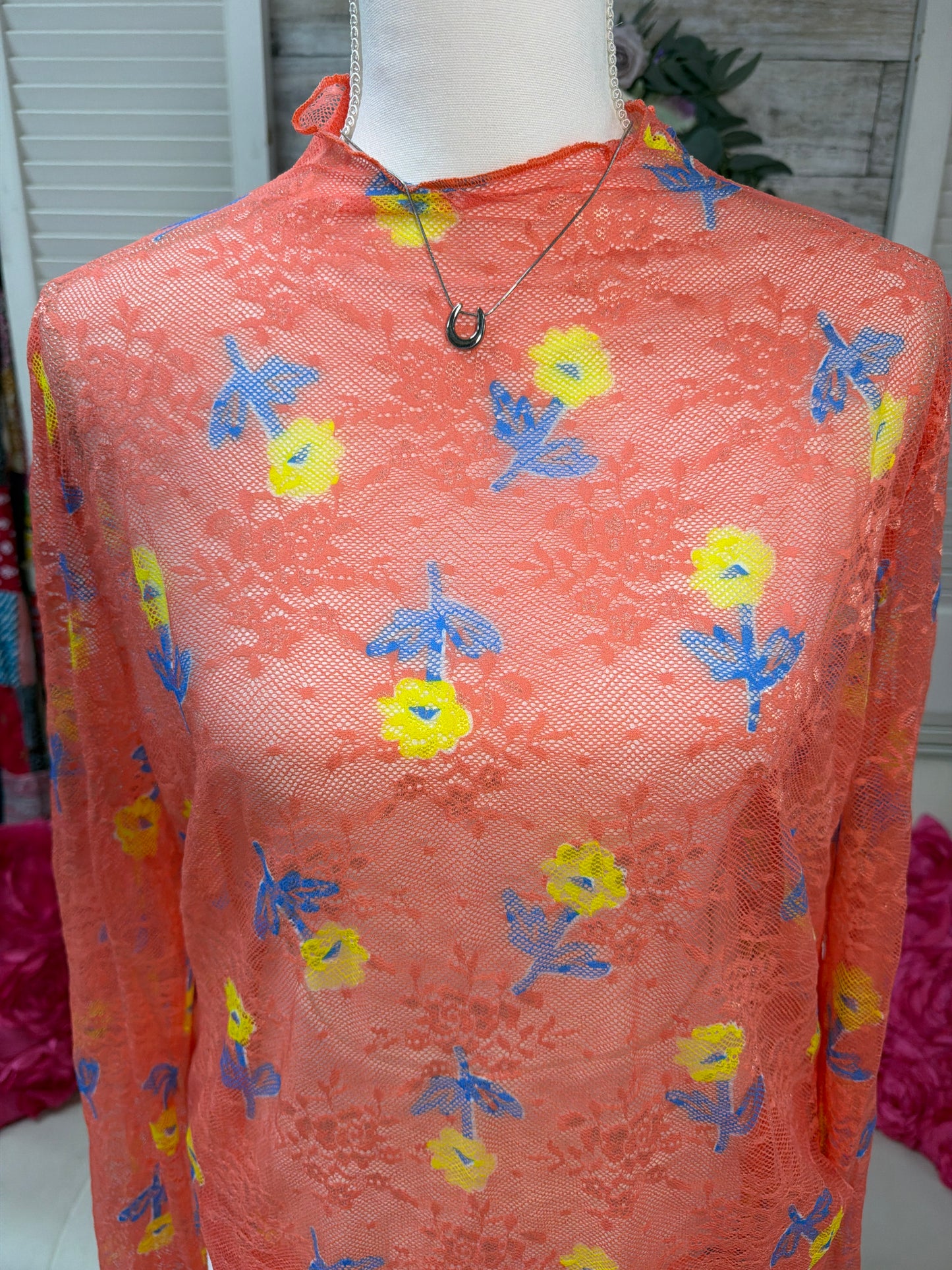 Bloom Mesh Floral Lace Top