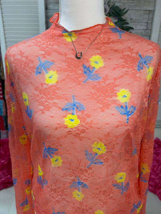 Bloom Mesh Floral Lace Top