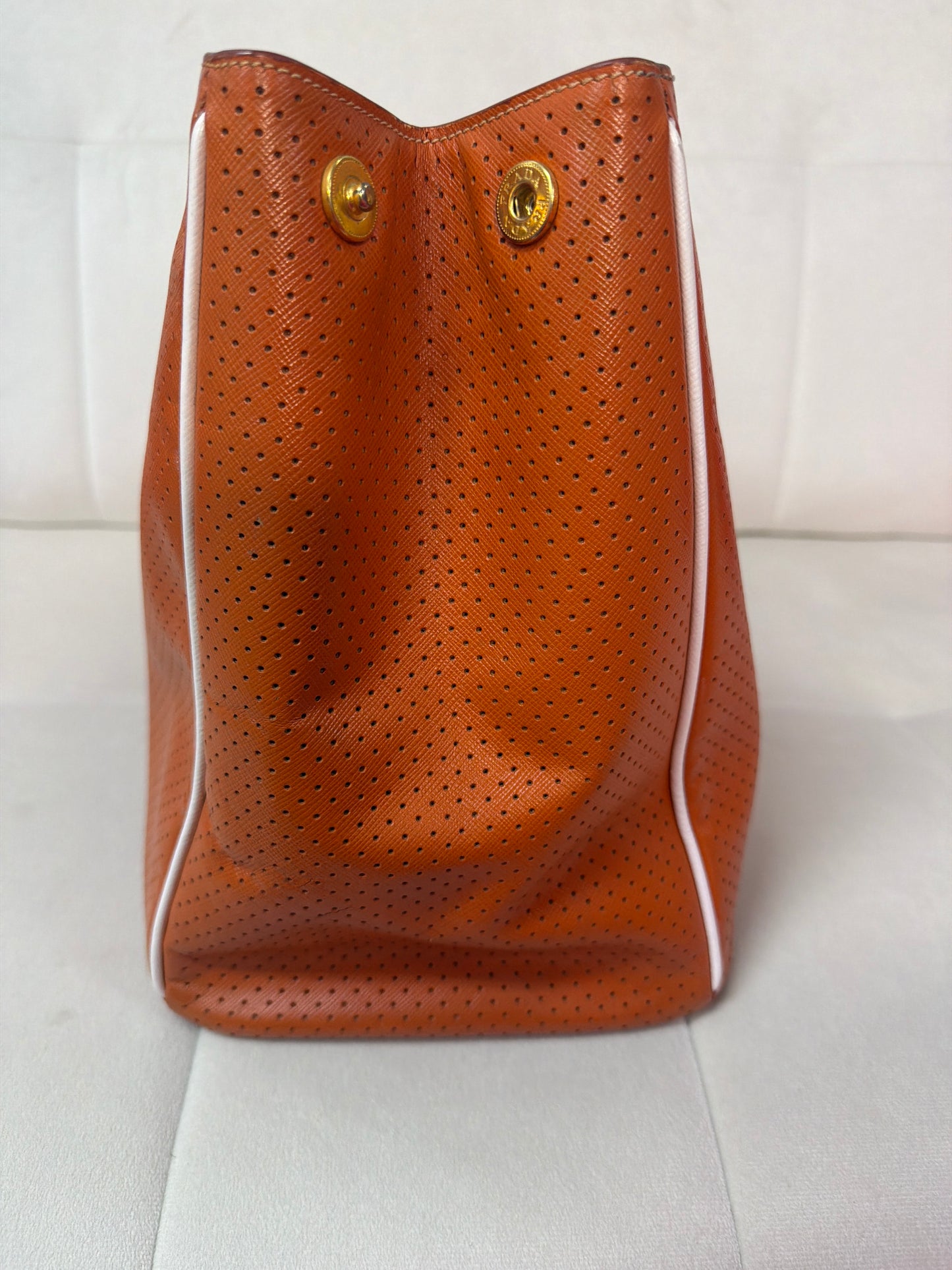 Prada Saffiano leather perforated pre loved #233