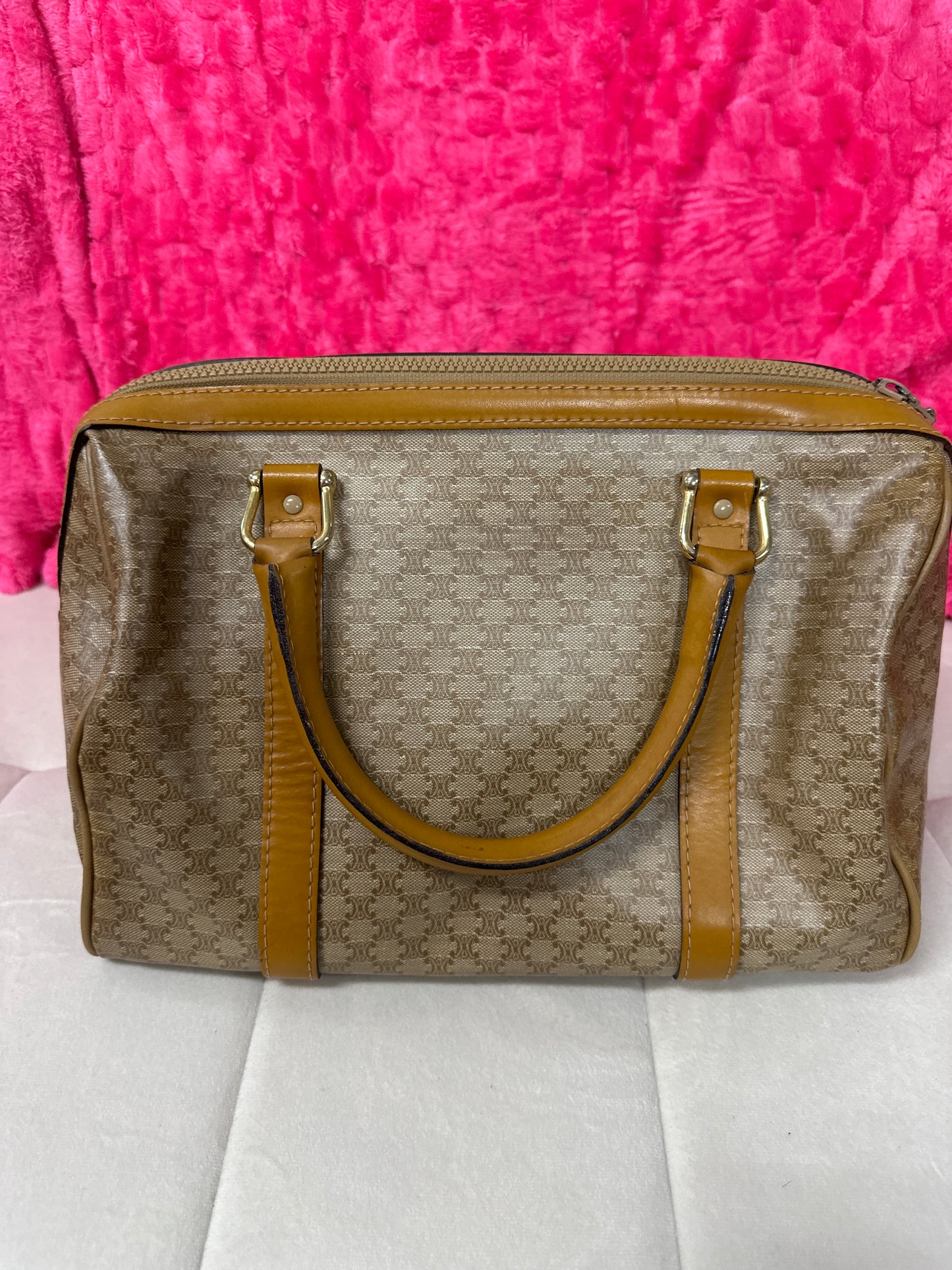 Pre-loved Celine Macadam Boston Bag #195