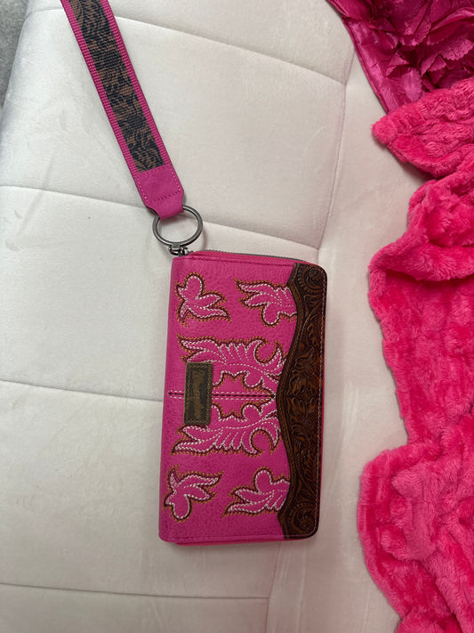 Wrangler floral tooled wallet/wristlet