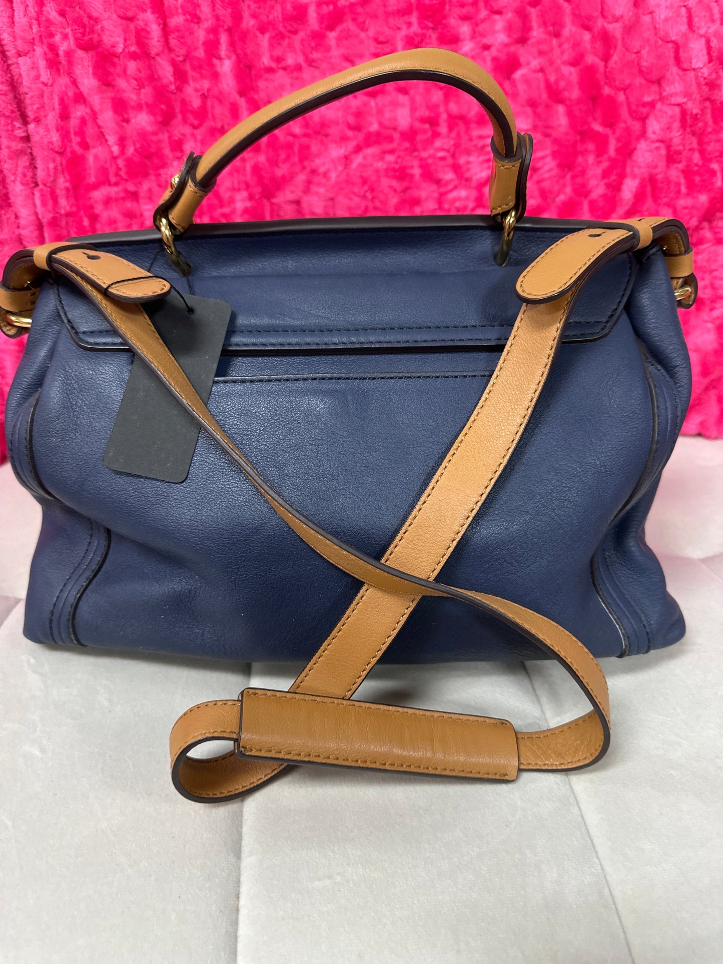MCM Blue w top handle #117