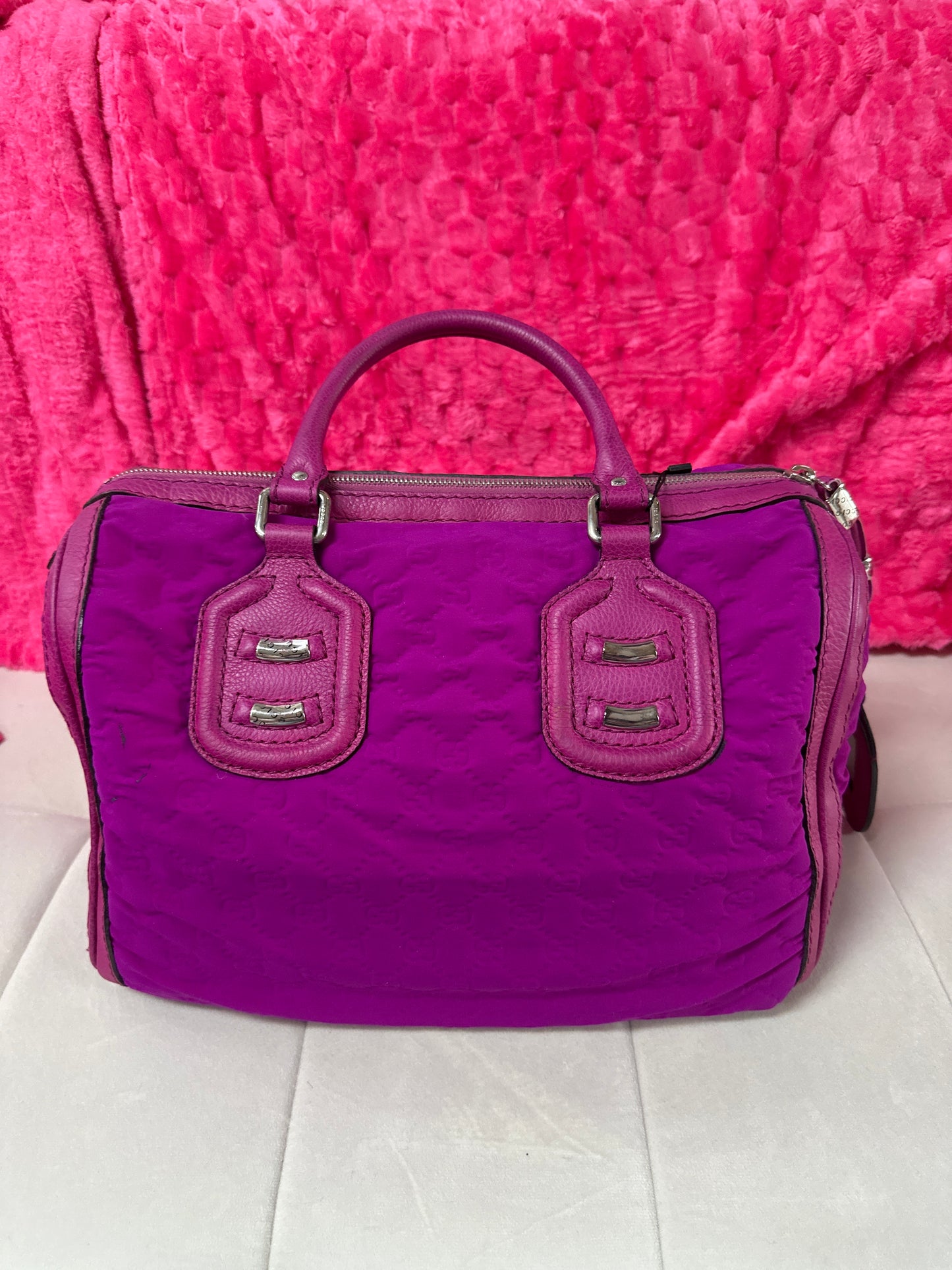 Pre loved Gucci hot pink rare Boston bag #33