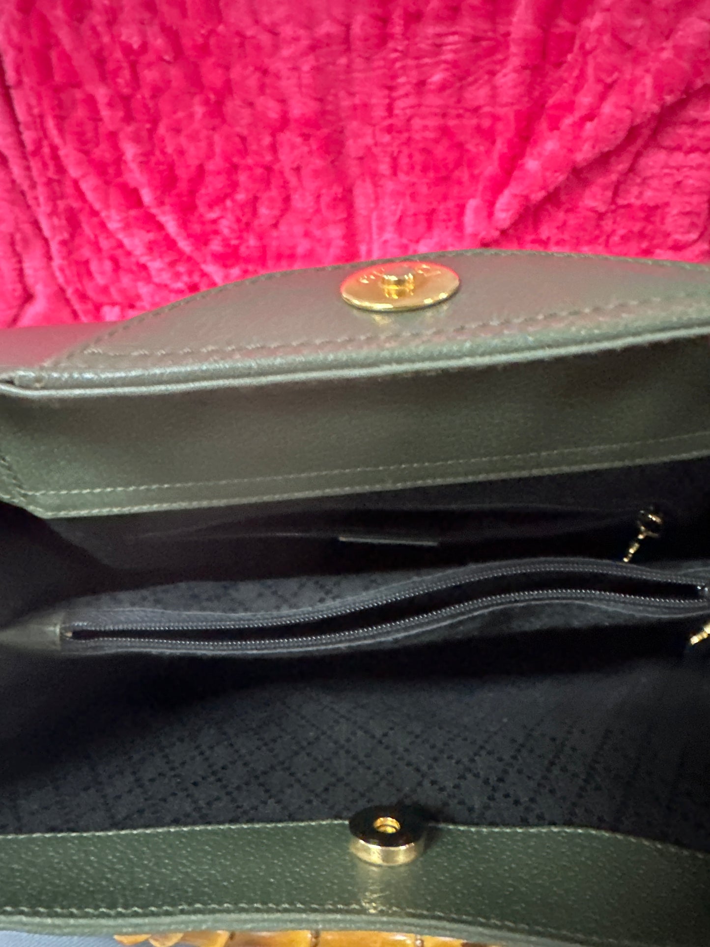 Gucci Emerald Green Bamboo handle Diana #107