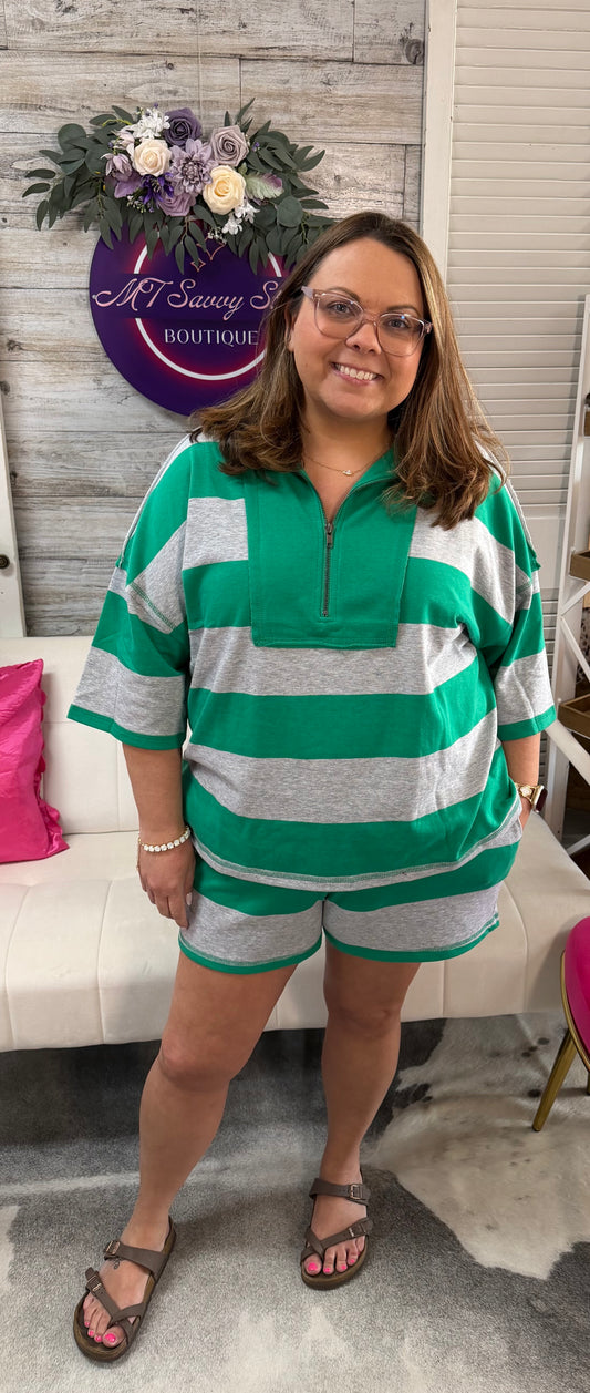 French Terry striped set 2pc set