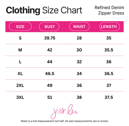 Refined Denim Zipper Dress