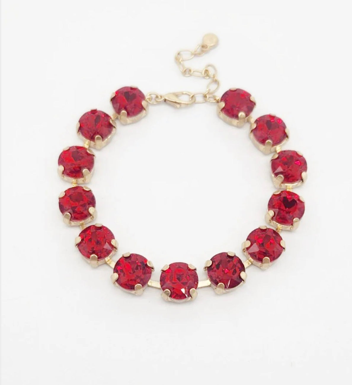 Square stone gold hinged clasp bracelet