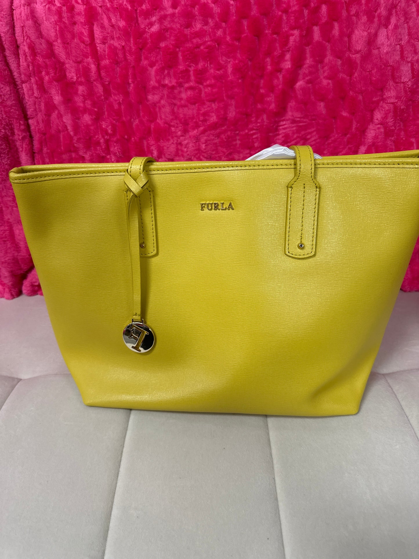 Furla Tote Preloved #159 yellow