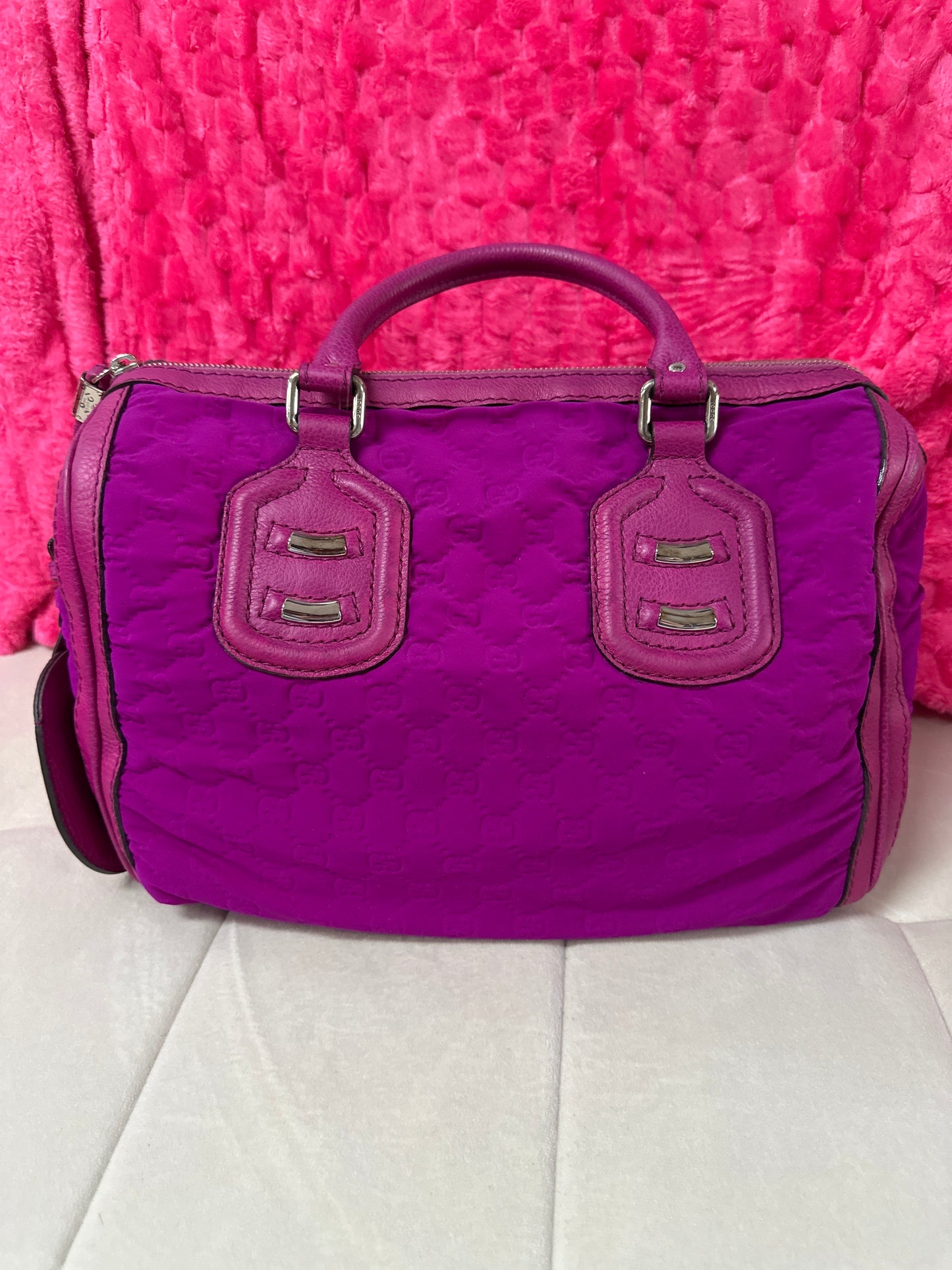 Pre loved Gucci hot pink rare Boston bag #33