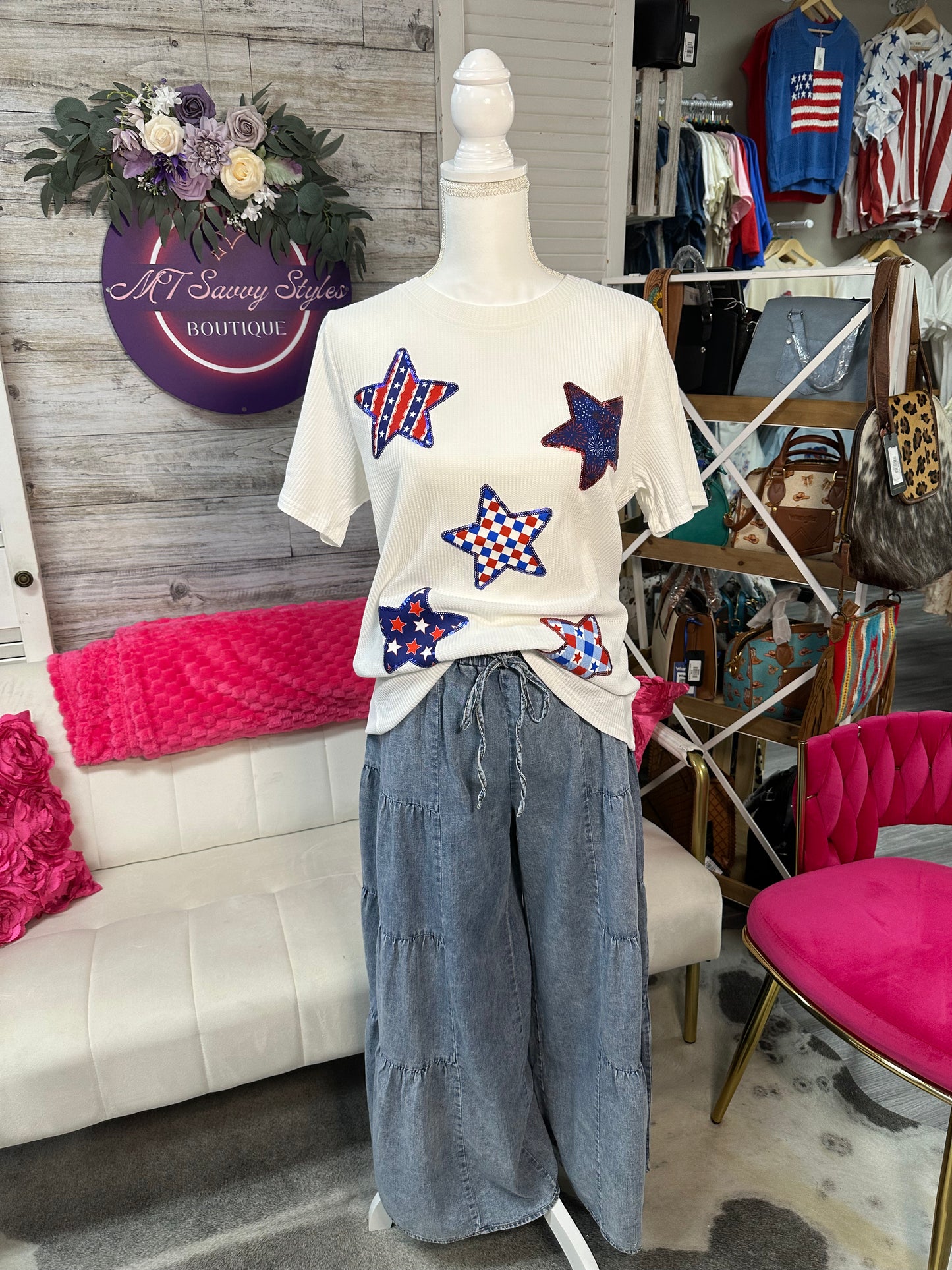 Patriotic Star Patch tee