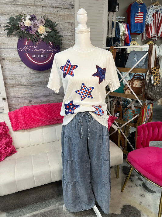 Patriotic Star Patch tee