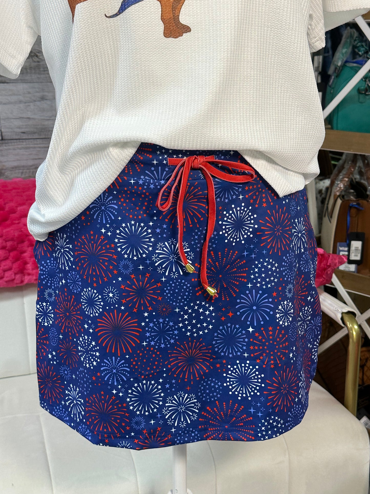Red White and Boom Skort