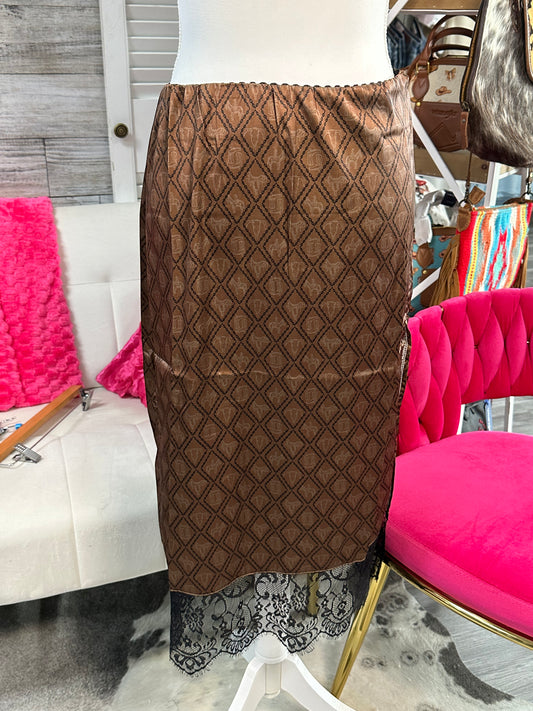 Bandera skirt chocolate