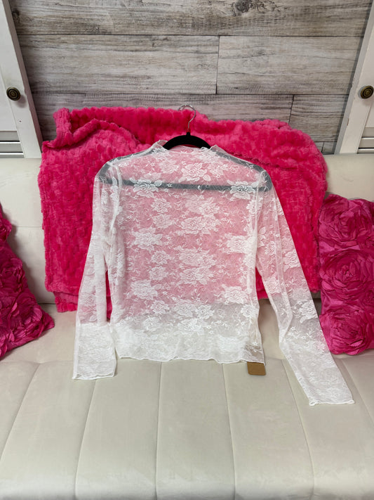 Mesh floral lace long sleeve