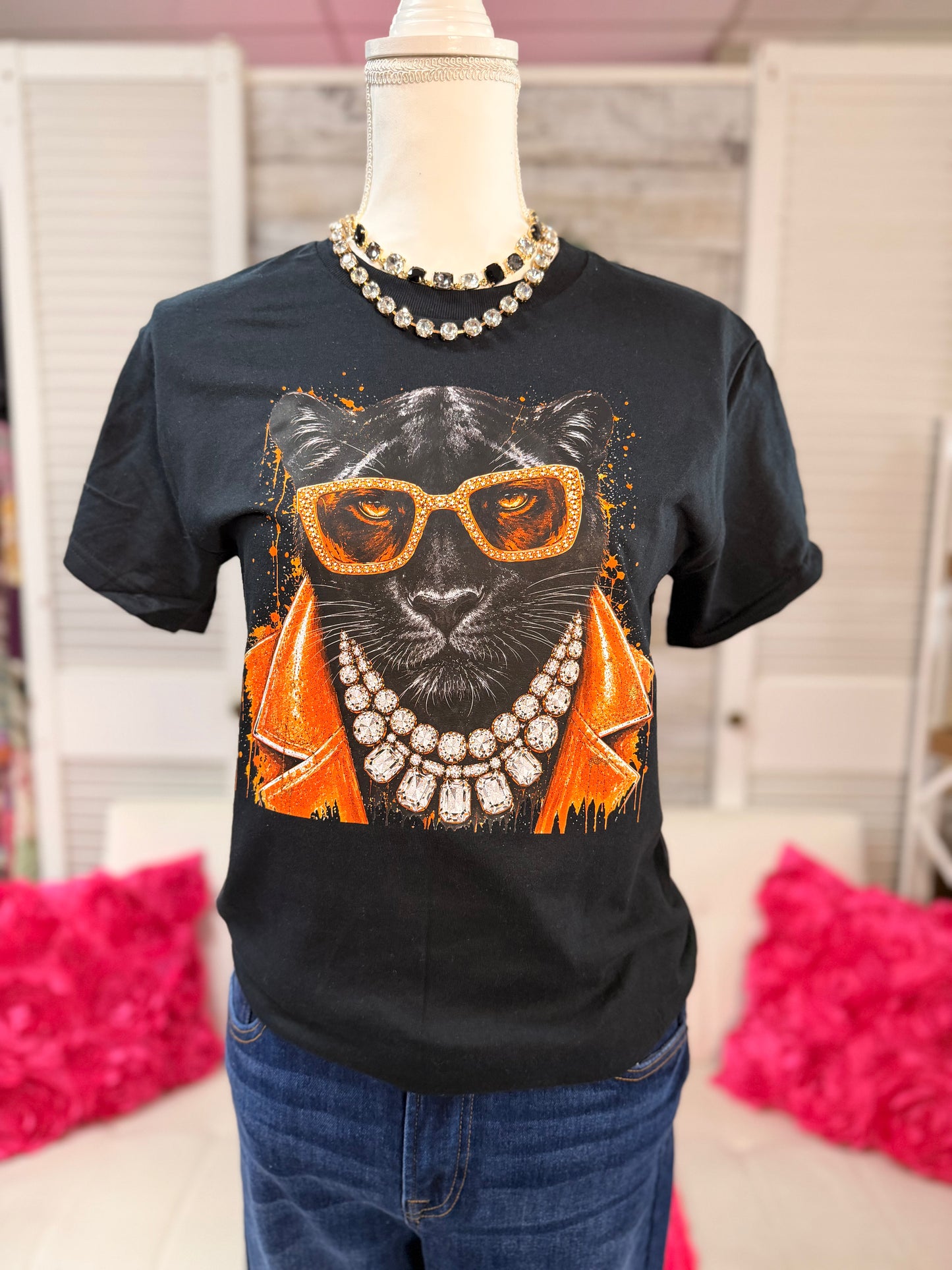 Game Day Custom Shirts with Glitz and Glam Print