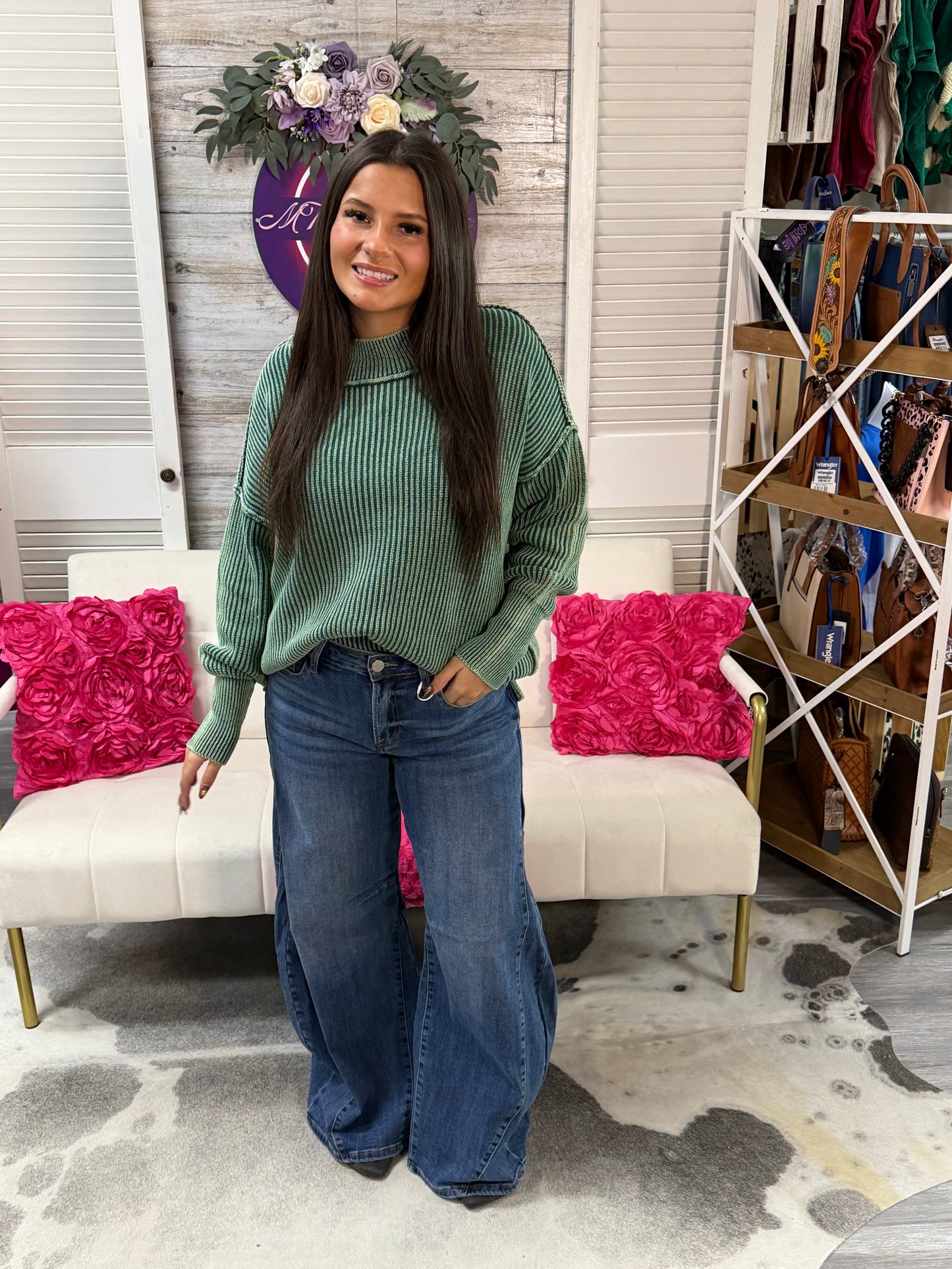 Side Slit oversized sweater