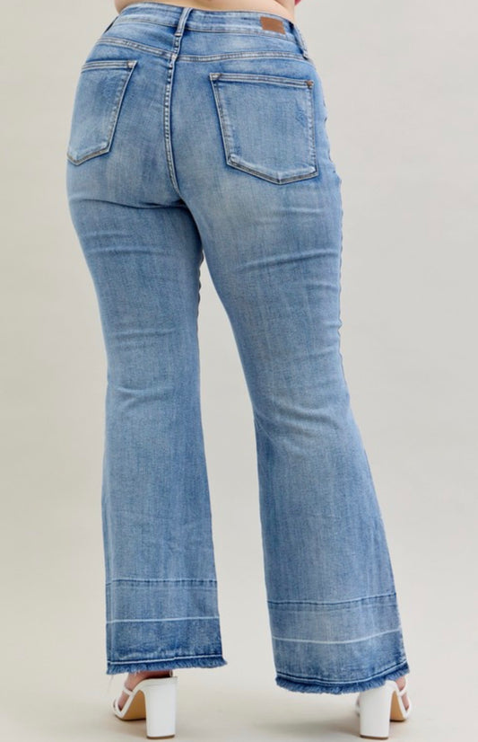 Curvy Tummy control w release hem flare Judy Blue