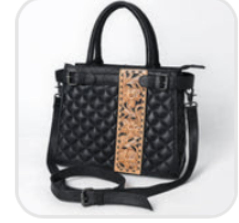 American Darling hand tooled and quilted black