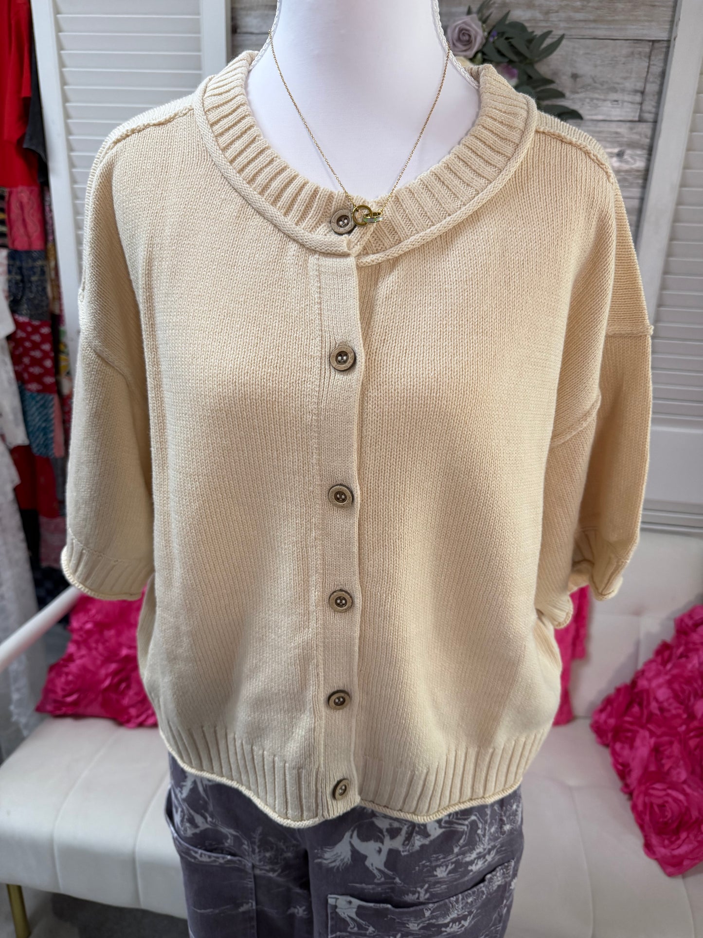 Lightweight button down sweater