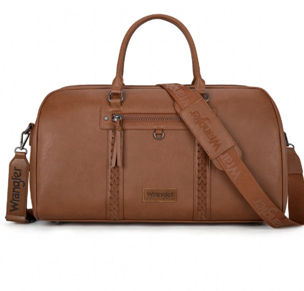 new with tags wrangler whipstitch collection duffle bag