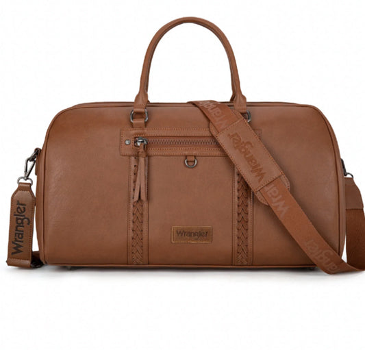 new with tags wrangler whipstitch collection duffle bag