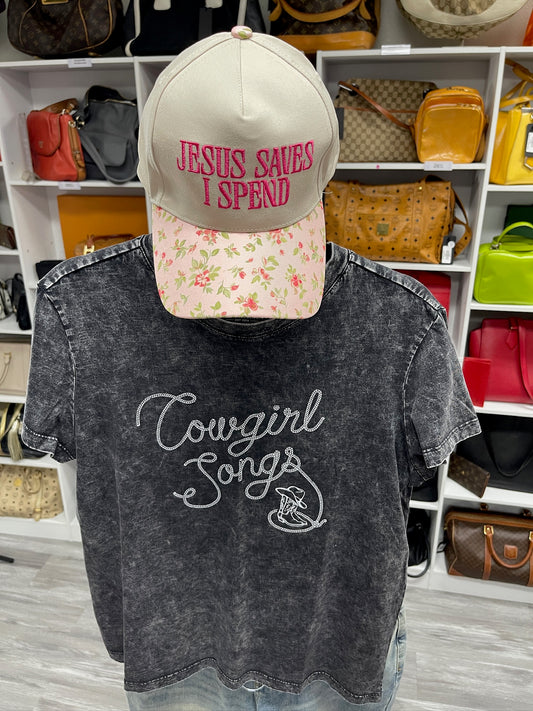 Cowgirl songs graphic tee /flag and anthem