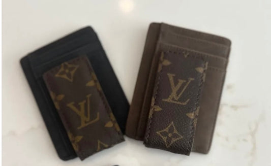 Upcylced LV money clip wallet