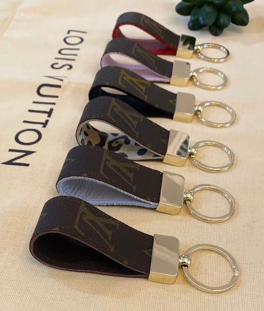 Upcycled LV small key chain