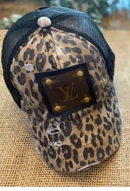 Upcylced LV ball cap camo or leopard